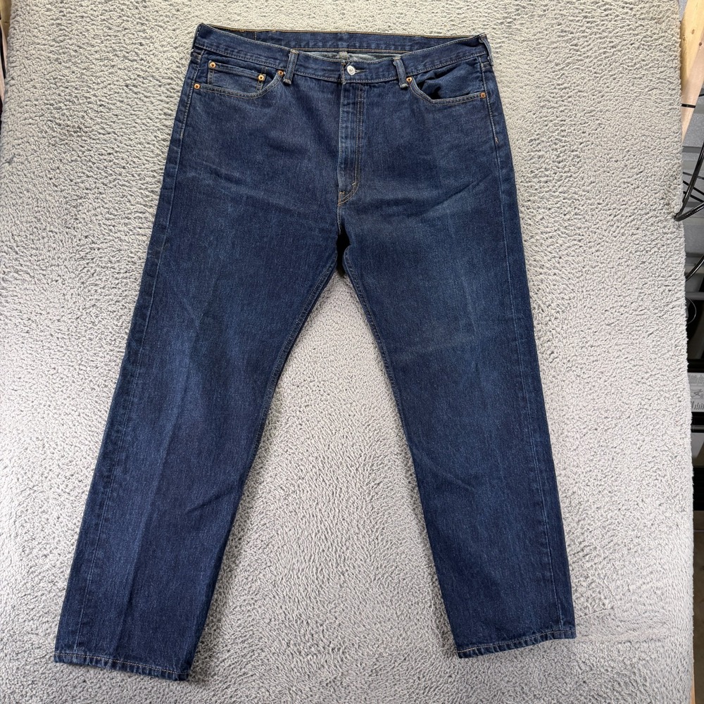 Levi's 505 Jeans Mens 42x32 Blue Cotton Denim Straight Leg Workwear Streetwear